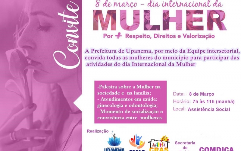 Prefeitura realiza programação especial em comemoração ao Dia Internacional da Mulher