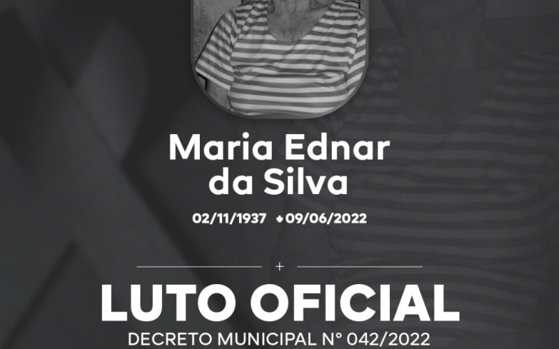 Prefeitura de Upanema decreta luto oficial pela morte da ex-vereadora Maria Ednar da Silva
