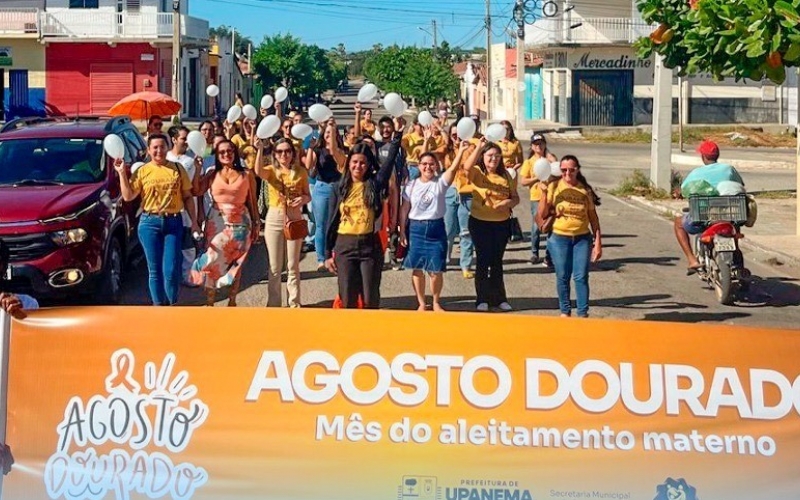 Prefeitura de Upanema realiza caminhada de abertura da campanha Agosto Dourado