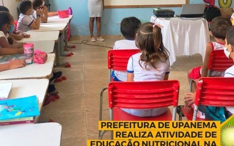 Prefeitura de Upanema realiza atividade de educação nutricional na Escola Municipal Vicente de Paula Rocha. 