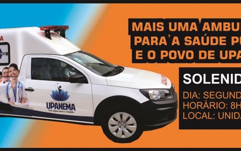 Prefeito Luiz Jairo entrega mais uma ambulância à população nesta segunda-feira (07)