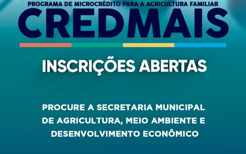 Prefeitura está com inscrições abertas para o Programa de Microcrédito para a Agricultura Familiar