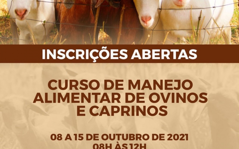 Prefeitura de Upanema abre nesta sexta-feira (08) inscrições para curso de Manejo Alimentar de Caprinos e Ovinos