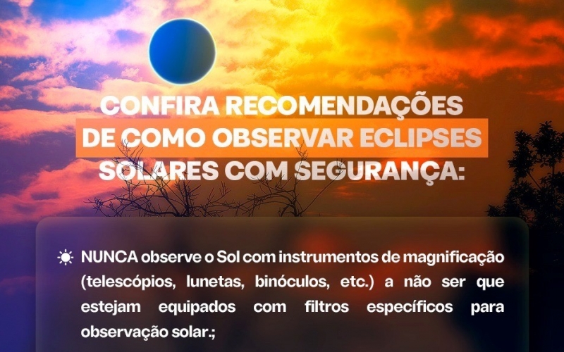 Confira recomendações de como observar eclipses solares com segurança