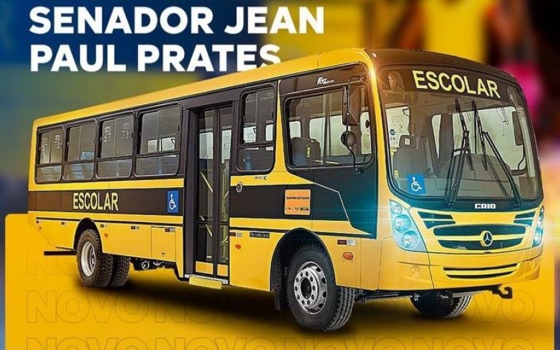 Upanema vai ganhar novo ônibus escolar de emenda do senador Jean Paul Prates