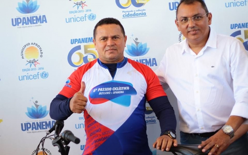 Mais de 100 ciclistas participam de passeio em comemoração aos 65 anos de Upanema