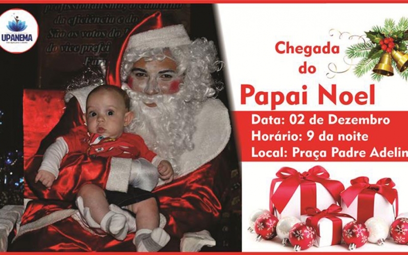 Papai Noel chega a Upanema no dia 02 de Dezembro