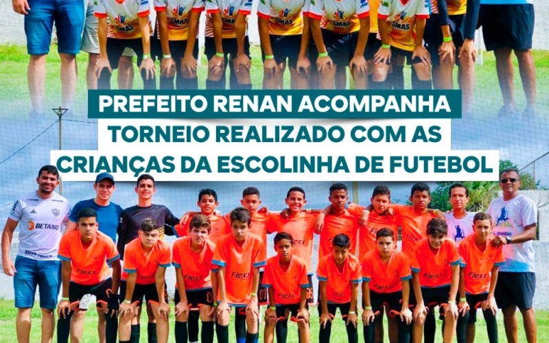 Prefeito Renan acompanha torneio realizado com as crianças da escolinha de futebol 