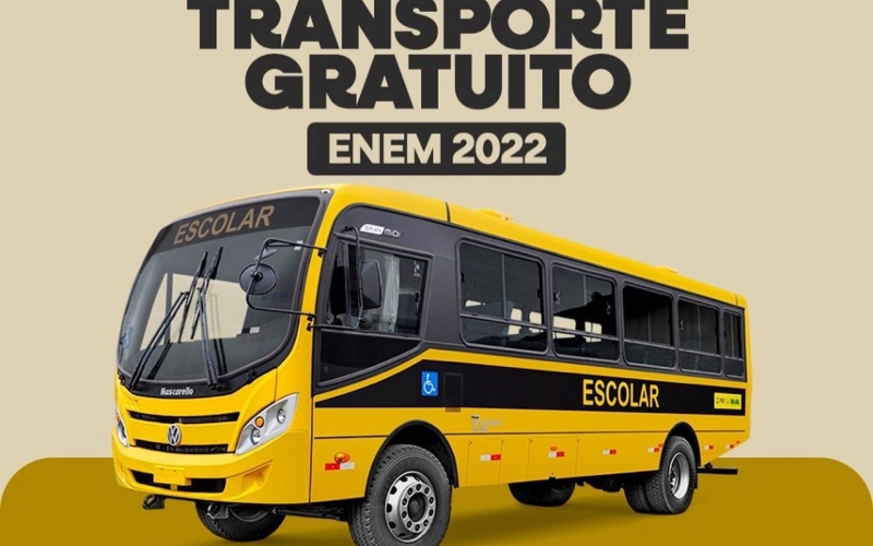Prefeitura de Upanema vai disponibilizar transporte gratuito para quase 300 estudantes participarem do Enem 2022