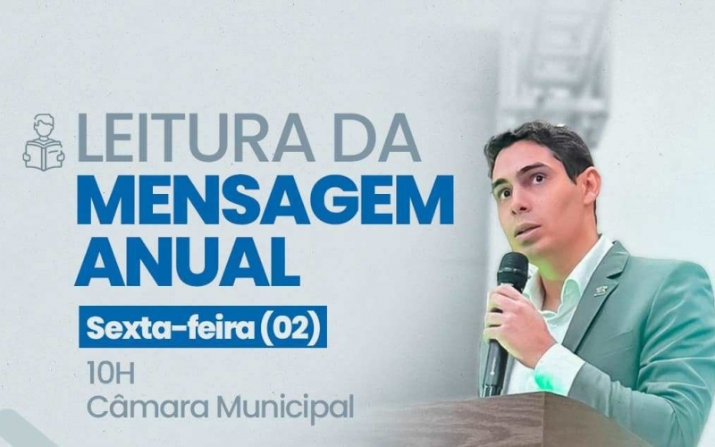 Prefeito Renan fará leitura de Mensagem Anual do Executivo nesta sexta (02)