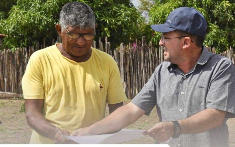 Prefeitura de Upanema dá pontapé inicial em obra da praça pública dos projetos de assentamento Sabiá e Sobreiro