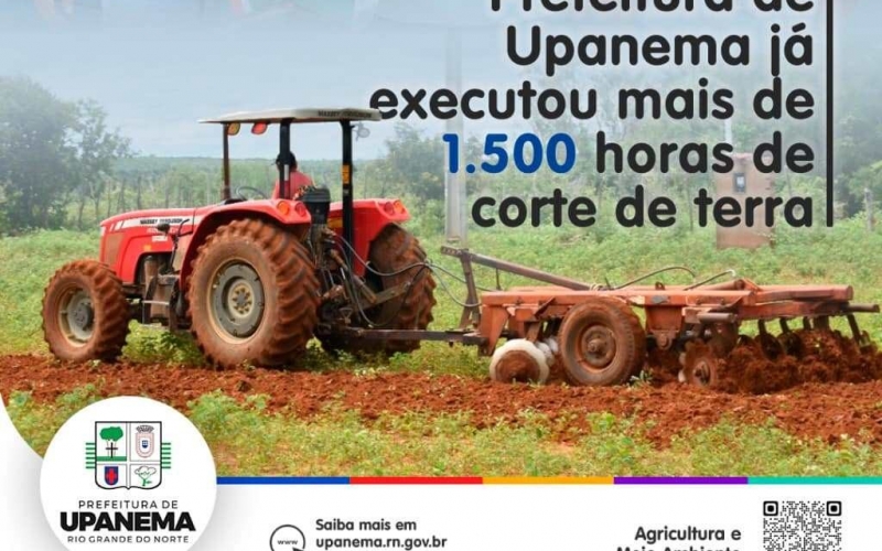 Prefeitura de Upanema já executou mais de 1.500 horas de corte de terra