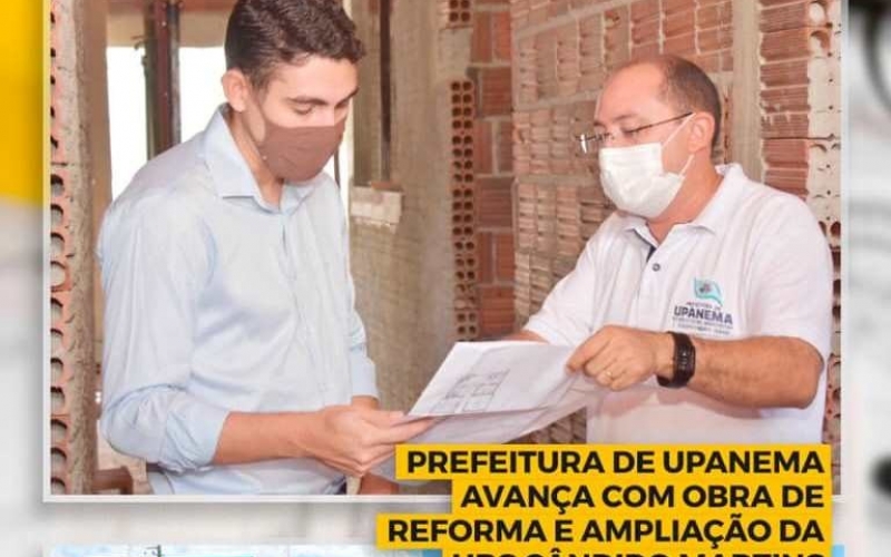 Prefeitura de Upanema avança com obra de reforma e ampliação da UBS Cândido Martins