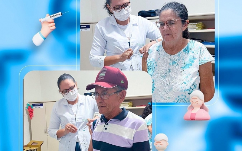 Prefeitura de Upanema vacina cerca de 60 idosos em ação conjunta das secretarias municipais de Assistência Social e de S